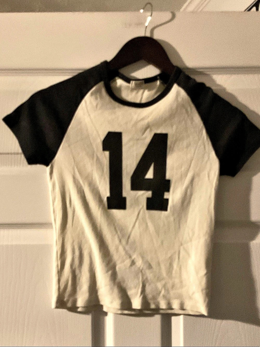 Brandy Melville Number 14 Color Block Tee